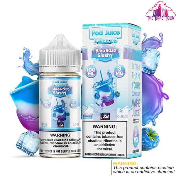 Pod Juice Blue Razz Slushy Freeze 3mg - 100ml