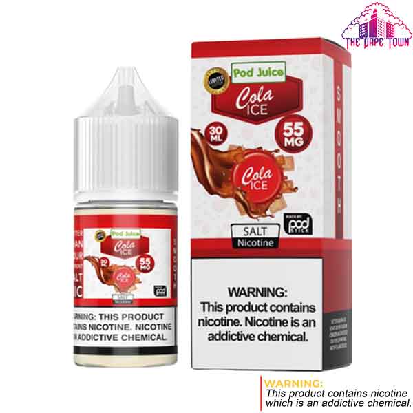 Pod Juice Cola Ice Nic Salt E-Liquid - 30ml The Vape Town Pod Juice Cola Ice Nic Salt E-Liquid - 30ml The Vape Town