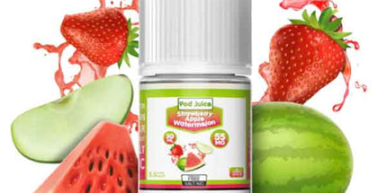 Pod Juice E-Liquid Strawberry Apple Watermelon Ice Nic Salt - 30ml