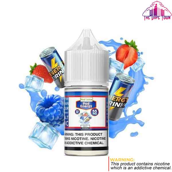 Pod Juice Pod Energy Ice Salt Nic 35mg - 30ml The Vape Town Pod Juice Pod Energy Ice Salt Nic 35mg - 30ml The Vape Town
