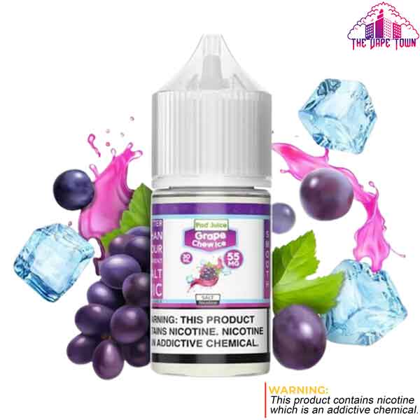Pod Juice Grape Chew Ice Nic Salt E-Liquid - 30ml