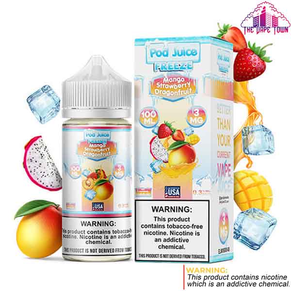 Pod Juice Mango Strawberry Dragonfruit Freeze 3mg - 100ml