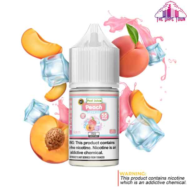 Pod Juice Peach Ice Nic Salt E-juice - 30ml