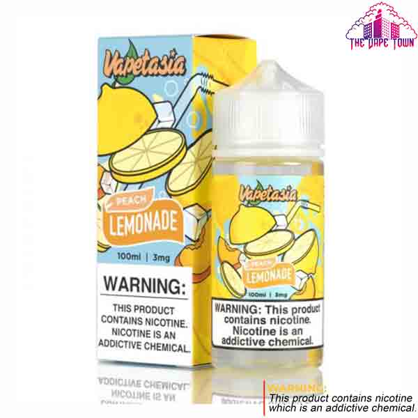 Vapetasia Iced Peach Lemonade 3mg Free Base - 100ml Capacity