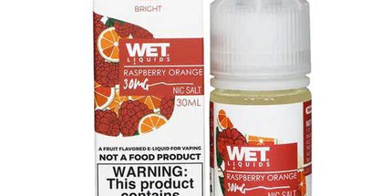 Wet Liquids Raspberry Orange Salt Nic 30mg E-liquid - 30ml