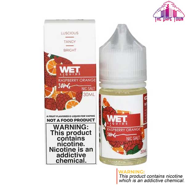 Wet Liquids Raspberry Orange Salt Nic 30mg E-liquid - 30ml