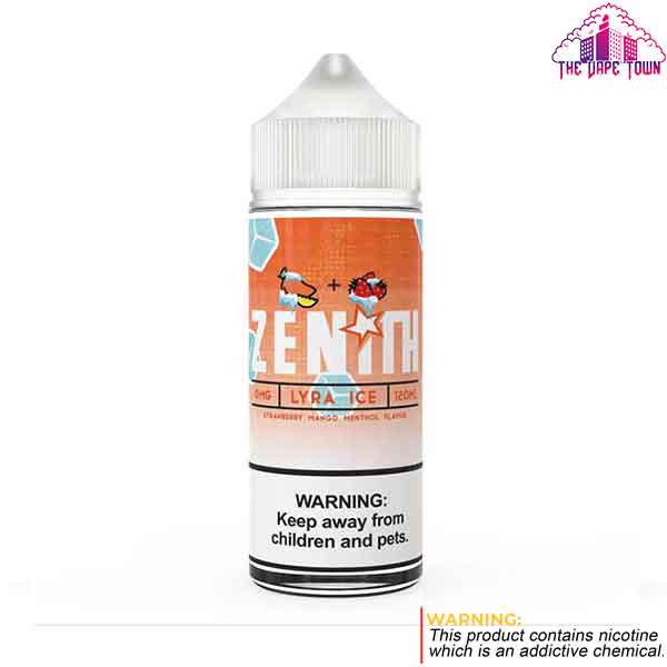 Zenith Lyra Strawberry & Mango With Ice 3/6mg - 120ml E-Juice The Vape Town Zenith Lyra Strawberry & Mango With Ice 3/6mg - 120ml E-Juice The Vape Town