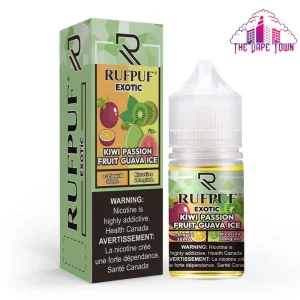 RufPuf Exotic Kiwi Passion Fruit Guava Ice Nic Salt – 30ml